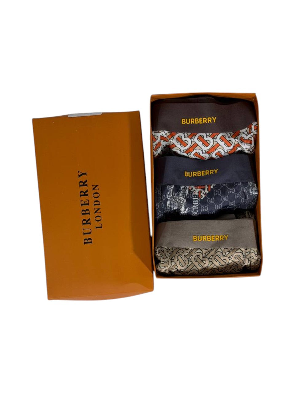 Burberry Inspired Premium Printed Men's Boxer Set – 3 Designer Pieces