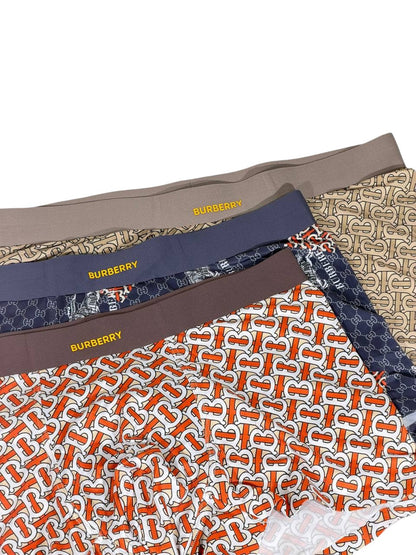 Burberry Inspired Premium Printed Men's Boxer Set – 3 Designer Pieces