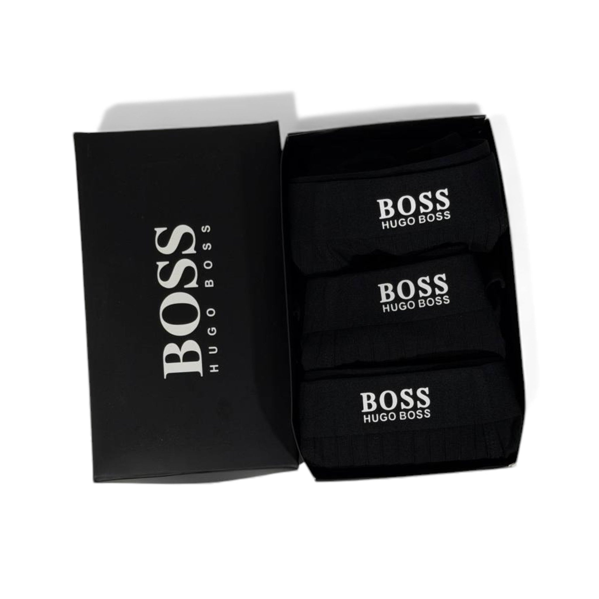 Boss Inspired Premium Black Men's Boxer Set – 3 Classic Pieces