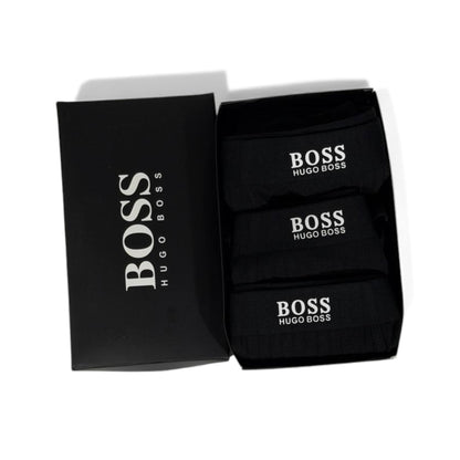 Boss Inspired Premium Black Men's Boxer Set – 3 Classic Pieces
