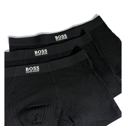 Boss Inspired Premium Black Men's Boxer Set – 3 Classic Pieces