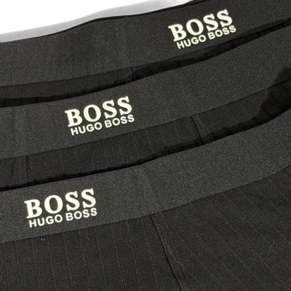 Boss Inspired Premium Black Men's Boxer Set – 3 Classic Pieces