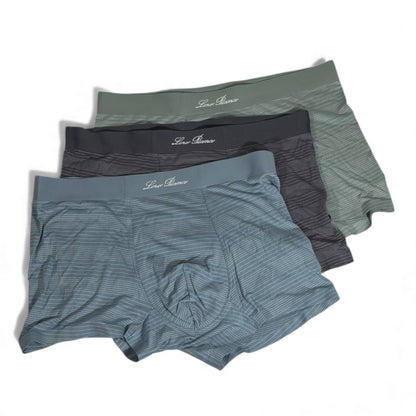 Loro Piana Inspired Premium Striped Men's Boxer Set – 3 Elegant Pieces