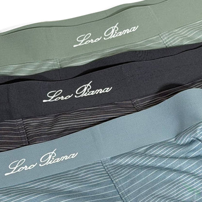 Loro Piana Inspired Premium Striped Men's Boxer Set – 3 Elegant Pieces