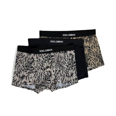 Dolce & Gabbana Inspired Animal Print Men's Boxer Set – 3 Luxury Pieces