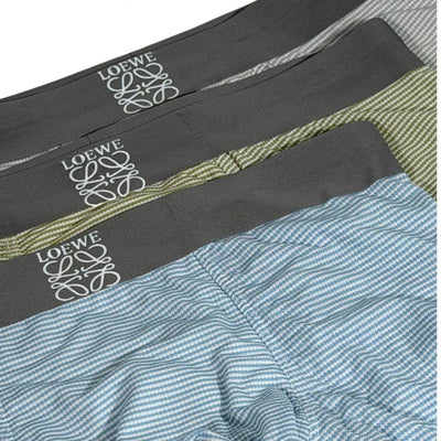 Loewe Inspired Premium Striped Men's Boxer Set – 3 Elegant Pieces