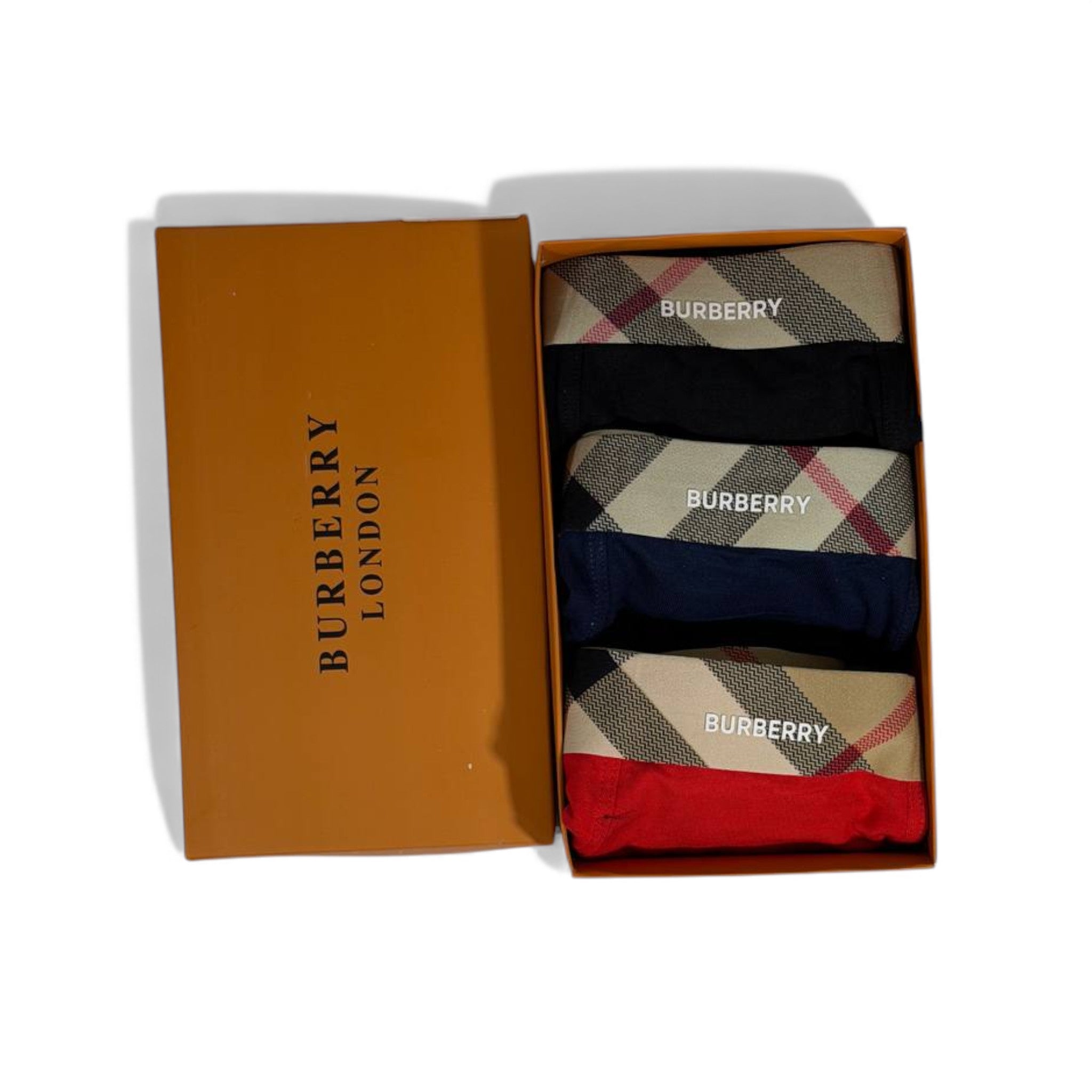 Burberry Inspired Check Waistband Men's Boxer Set – 3 Premium Pieces