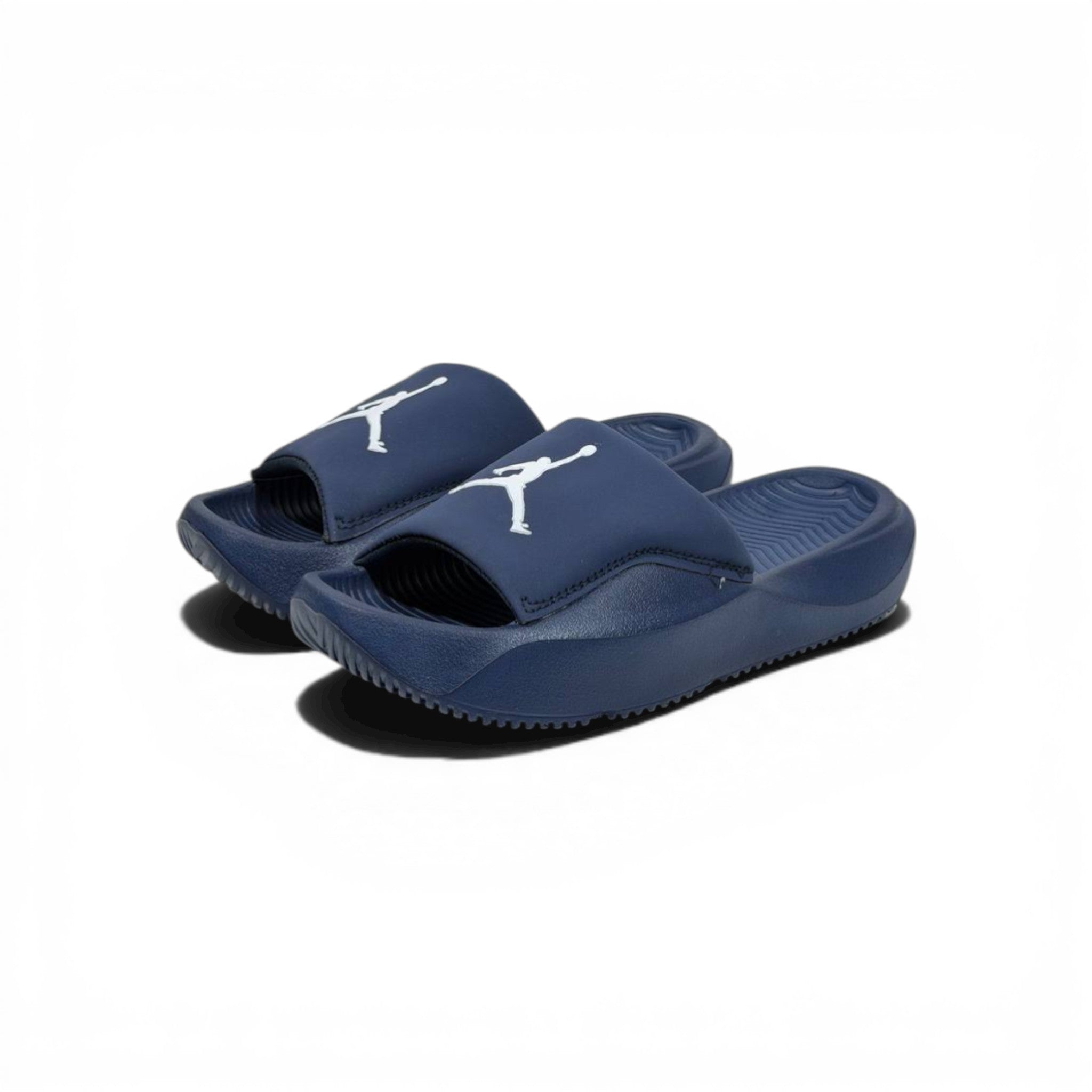 🏀 Air Jordan Comfort Slides – Navy Blue Everyday Luxury Slip-On