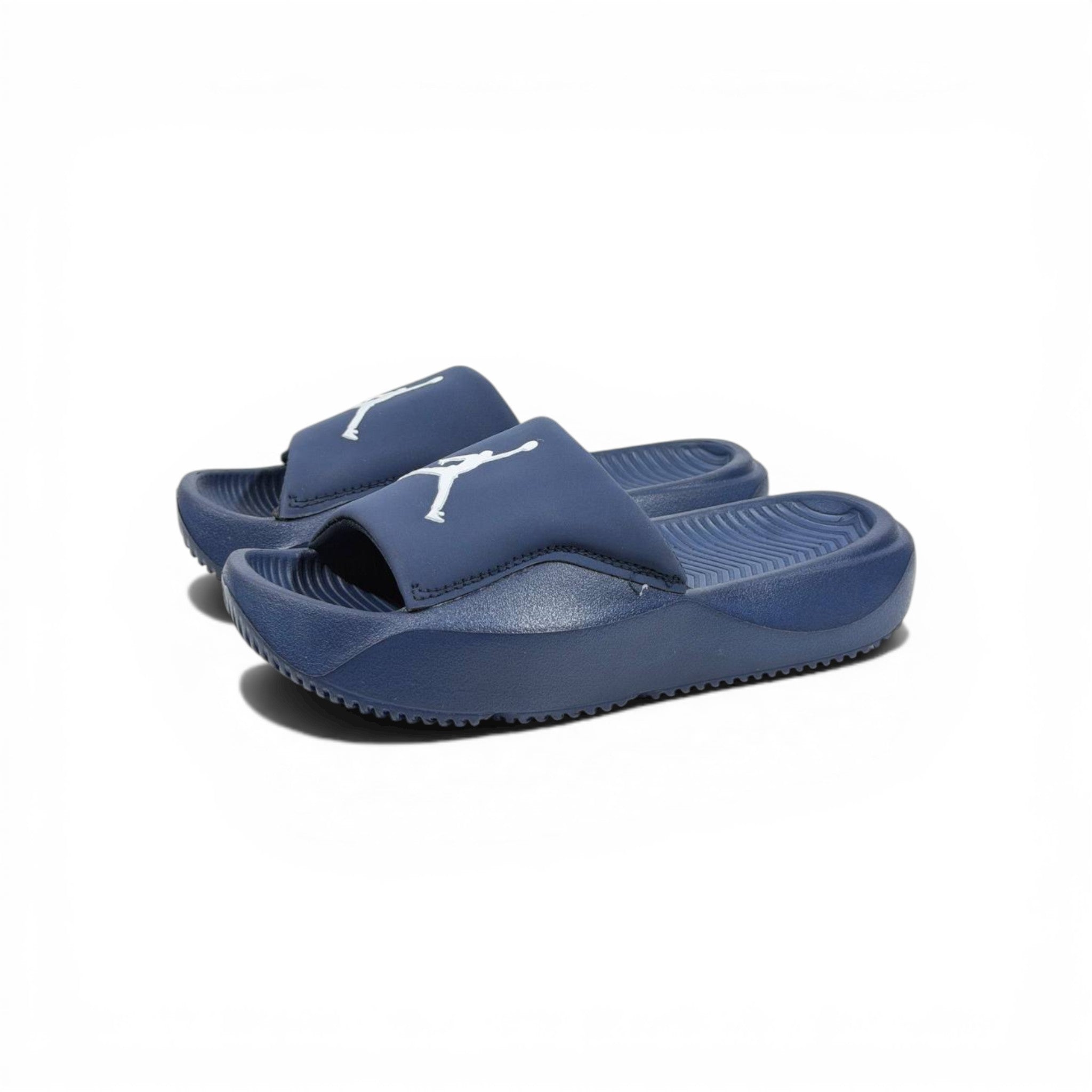 🏀 Air Jordan Comfort Slides – Navy Blue Everyday Luxury Slip-On
