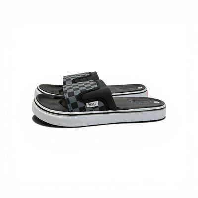 ⚫🩶 Vans Checkerboard Slides – Black & Grey Urban Edition