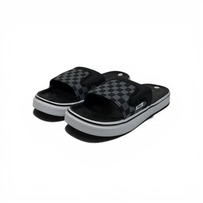 ⚫🩶 Vans Checkerboard Slides – Black & Grey Urban Edition