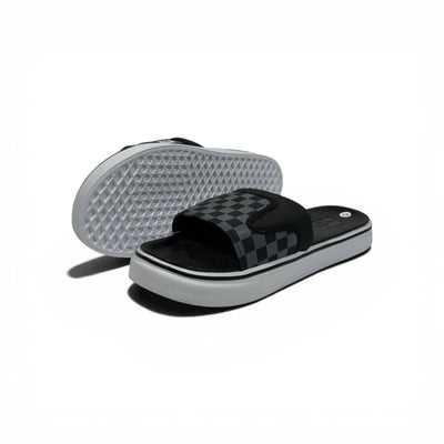 ⚫🩶 Vans Checkerboard Slides – Black & Grey Urban Edition