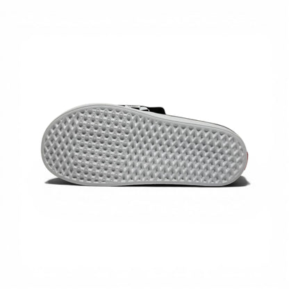 🏁🔴 Vans Checkerboard Slides – Black & White Red Accent Edition