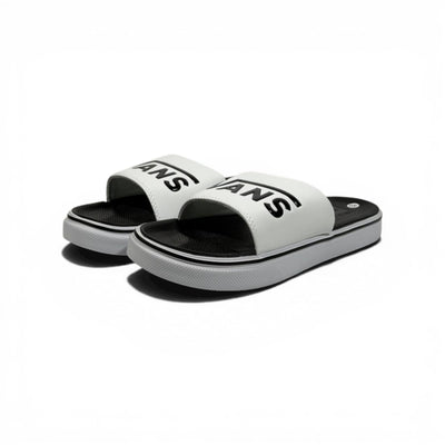 ⚪⚫ Vans Classic Slides – White & Black Essential Edition
