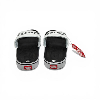 ⚪⚫ Vans Classic Slides – White & Black Essential Edition