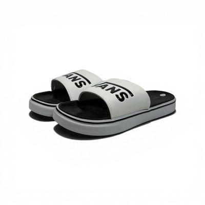 ⚪⚫ Vans Classic Slides – White & Black Essential Edition