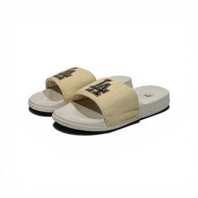 🤍⚾ LA Logo Slides – Beige Premium Comfort Edition