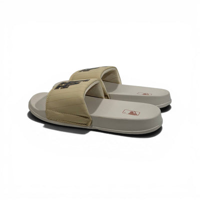 🤍⚾ LA Logo Slides – Beige Premium Comfort Edition