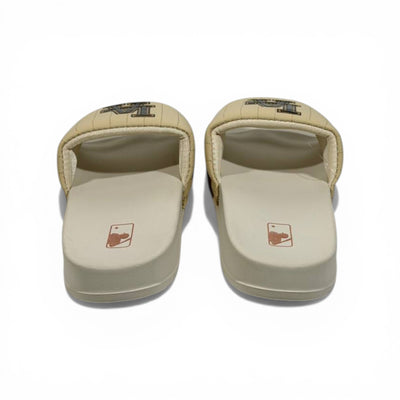 🤍⚾ LA Logo Slides – Beige Premium Comfort Edition