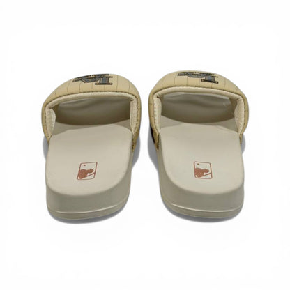 🤍⚾ LA Logo Slides – Beige Premium Comfort Edition