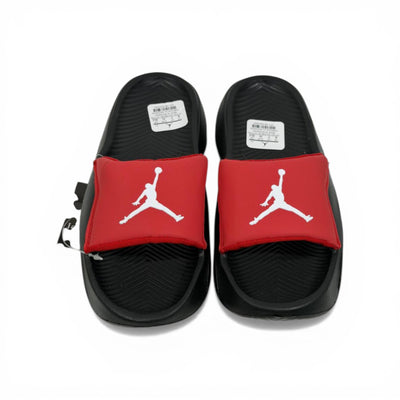 🔴⚫ Air Jordan Red Slides – Bold Street Comfort Edition