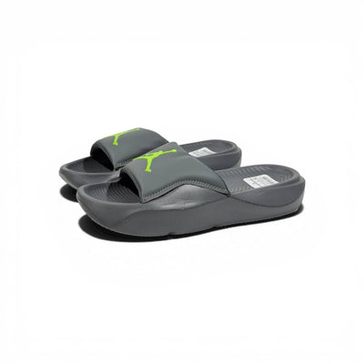 ⚫🟢 Air Jordan Neon Slides – Grey & Lime Sport Edition