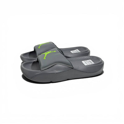 ⚫🟢 Air Jordan Neon Slides – Grey & Lime Sport Edition