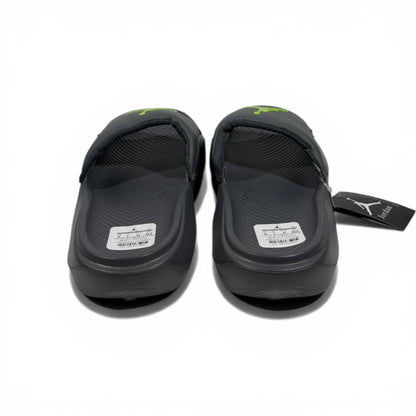 ⚫🟢 Air Jordan Neon Slides – Grey & Lime Sport Edition