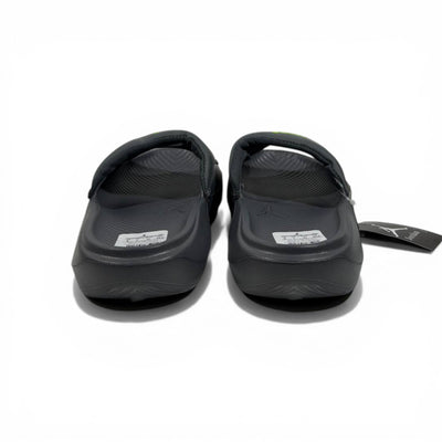 ⚫🟢 Air Jordan Neon Slides – Grey & Lime Sport Edition