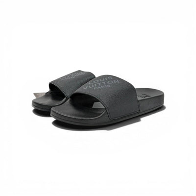 🖤✨ LV Inspired Slides – Black Luxury Minimal Edition