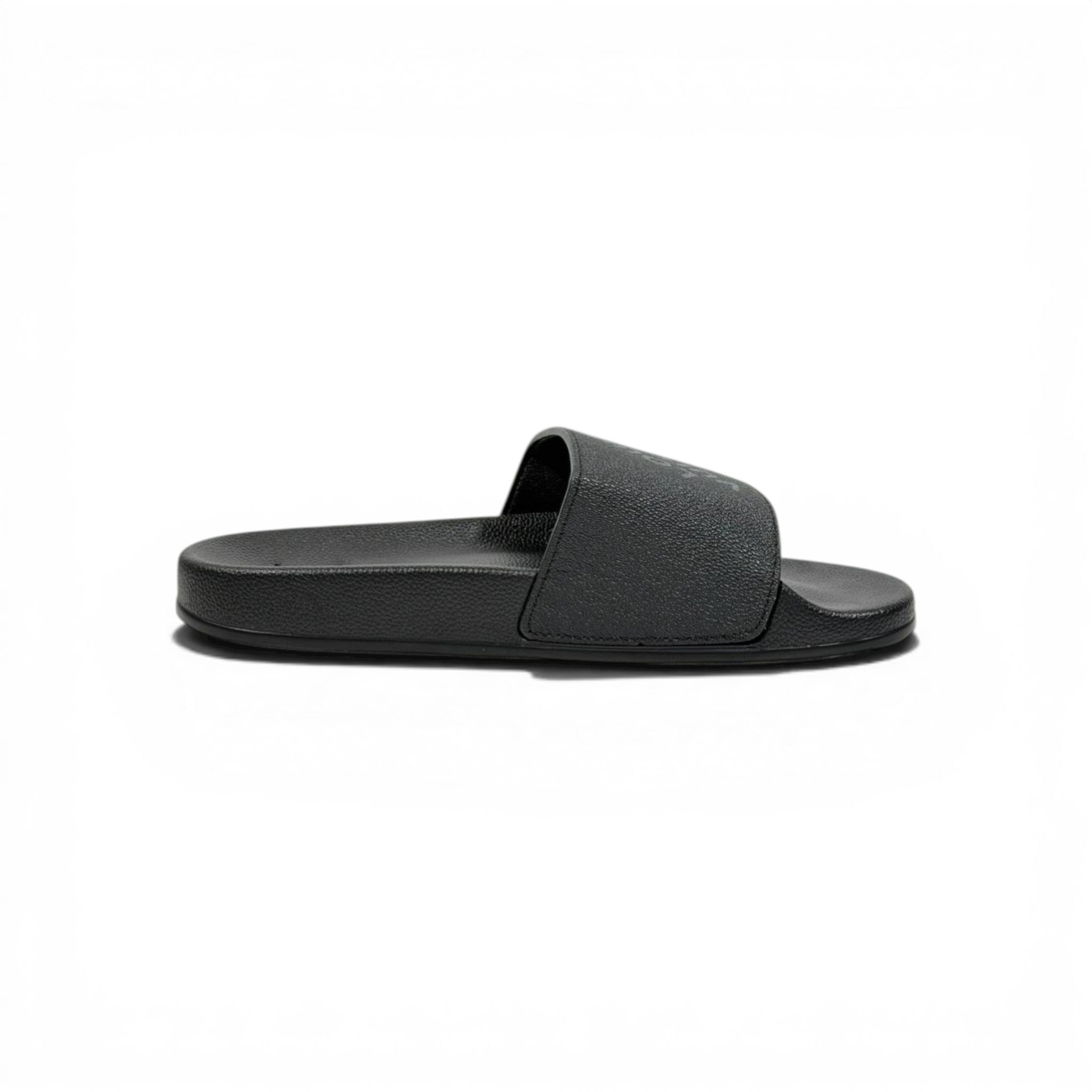 🖤✨ LV Inspired Slides – Black Luxury Minimal Edition