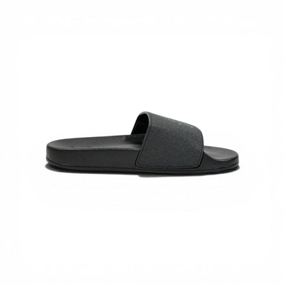 🖤✨ LV Inspired Slides – Black Luxury Minimal Edition