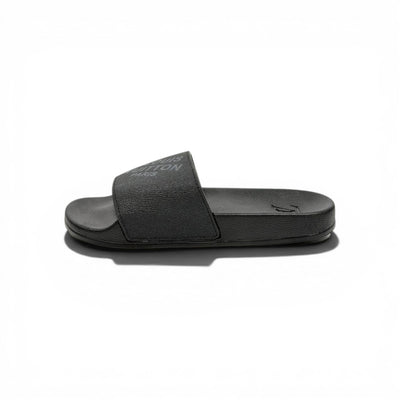 🖤✨ LV Inspired Slides – Black Luxury Minimal Edition