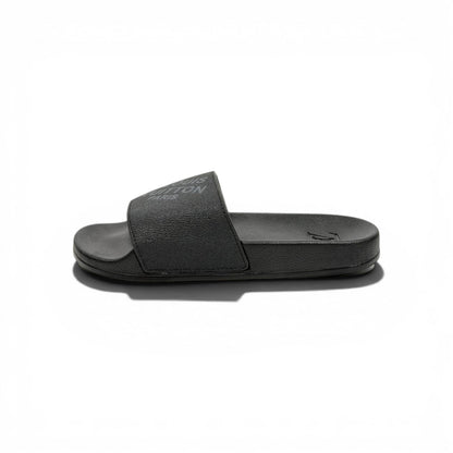 🖤✨ LV Inspired Slides – Black Luxury Minimal Edition