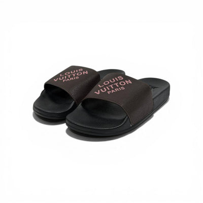 🤎🖤 Louis Vuitton Slides – Brown & Black Paris Edition