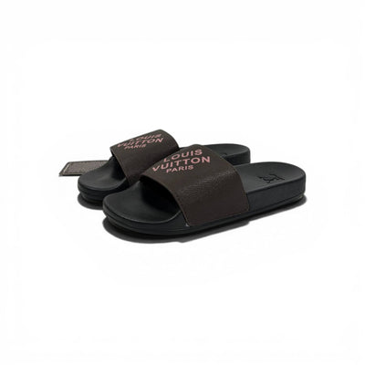 🤎🖤 Louis Vuitton Slides – Brown & Black Paris Edition