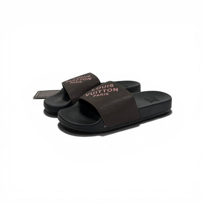 🤎🖤 Louis Vuitton Slides – Brown & Black Paris Edition