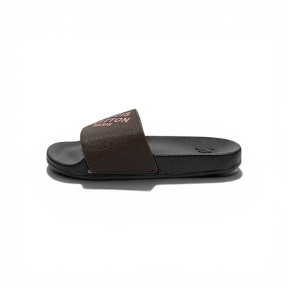 🤎🖤 Louis Vuitton Slides – Brown & Black Paris Edition