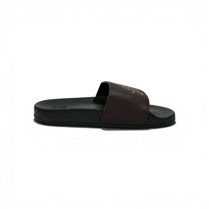 🤎🖤 Louis Vuitton Slides – Brown & Black Paris Edition