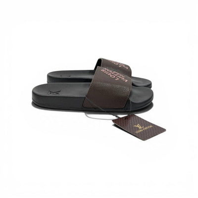 🤎🖤 Louis Vuitton Slides – Brown & Black Paris Edition