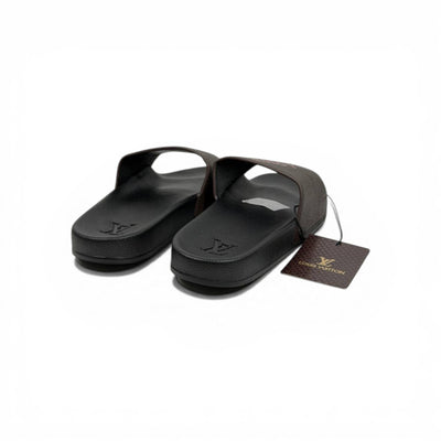 🤎🖤 Louis Vuitton Slides – Brown & Black Paris Edition