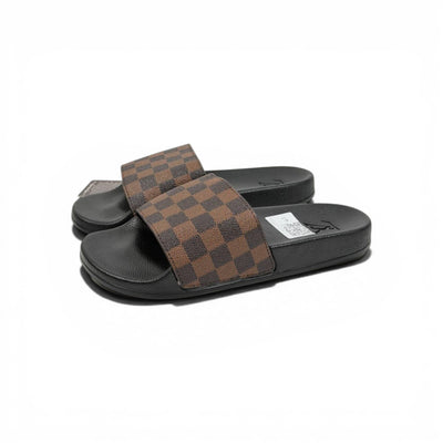 🤎🧩 Louis Vuitton Damier Slides – Brown Classic Edition
