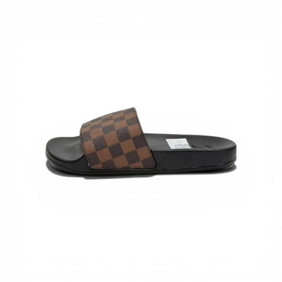 🤎🧩 Louis Vuitton Damier Slides – Brown Classic Edition