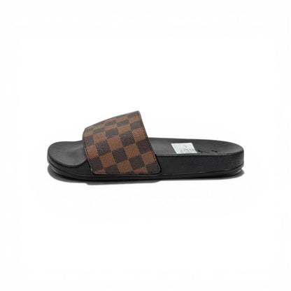 🤎🧩 Louis Vuitton Damier Slides – Brown Classic Edition
