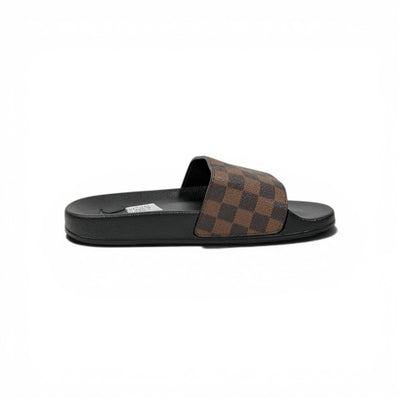 🤎🧩 Louis Vuitton Damier Slides – Brown Classic Edition