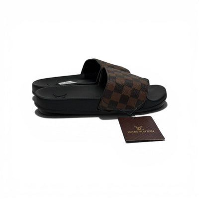 🤎🧩 Louis Vuitton Damier Slides – Brown Classic Edition