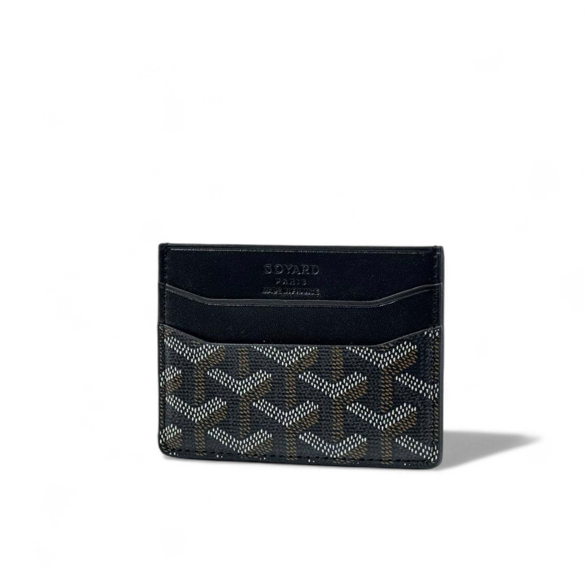 Goyard Saint-Sulpice Card Holder – Black Chevron Elegance 🖤✨