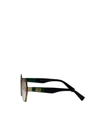 Miu Miu Geometric Rimless Sunglasses – Chic Elegance with a Modern Twist ✨💚