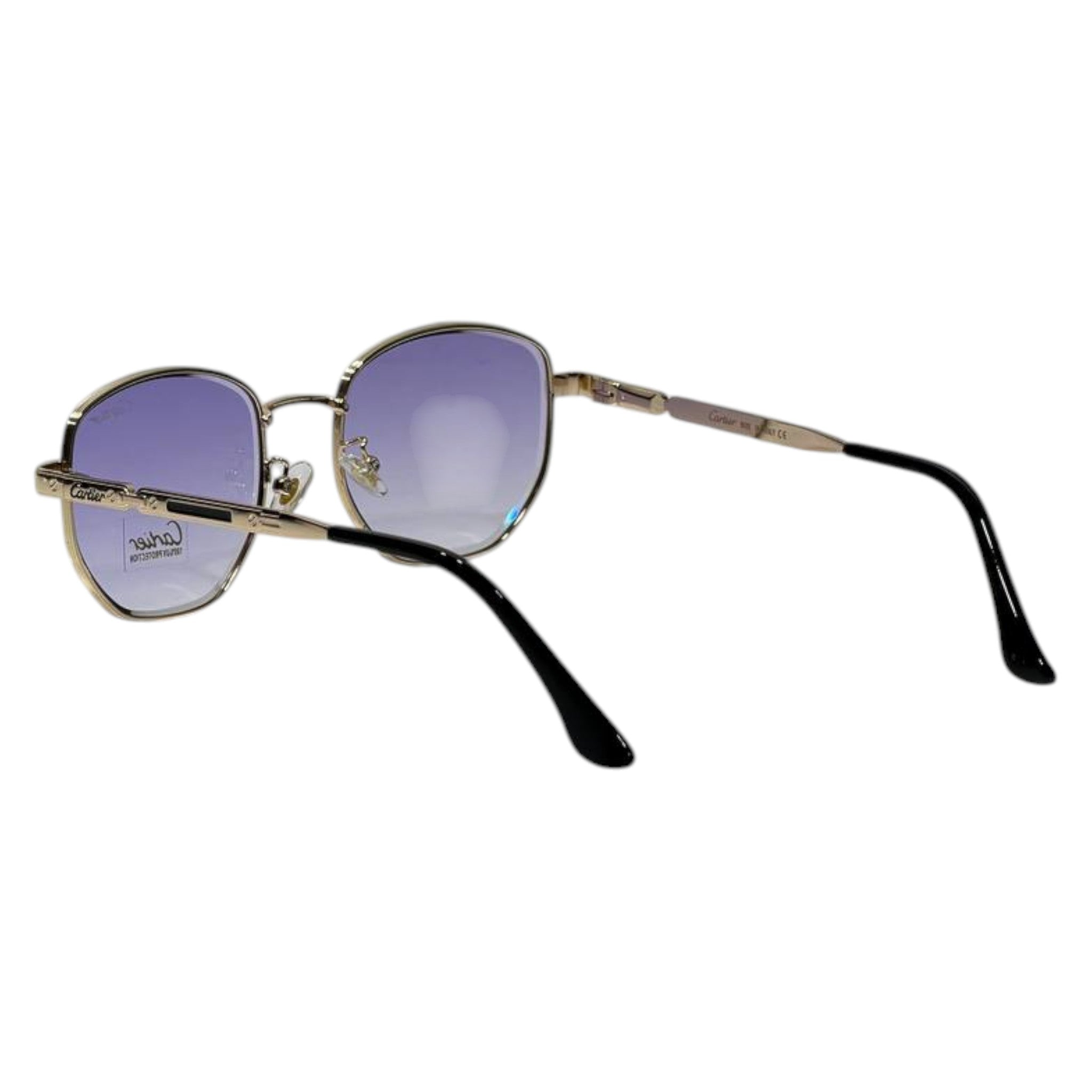 Cartier Gold Aviator Sunglasses – Purple Gradient Lenses | Luxury Designer Eyewear 💜✨