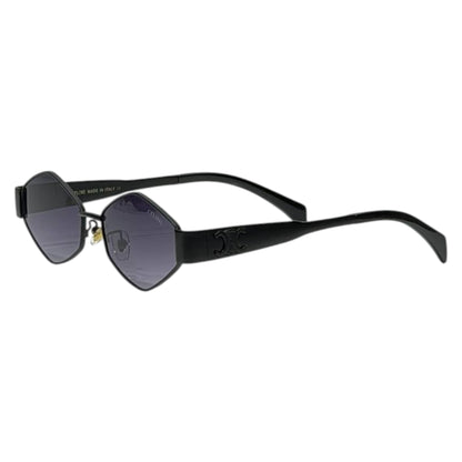 Celine Geometric Rimless Sunglasses – Matte Black Designer Eyewear 🖤✨